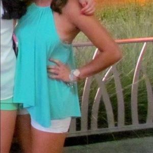 Express High Neck Flowy Top